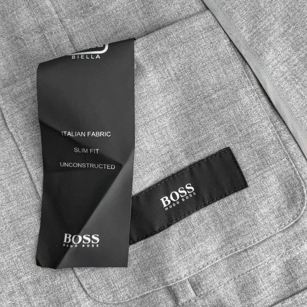 Hugo Boss Tesse Biella Italy Dual Vent Unconstructed Blazer Jacket Mens 46R
